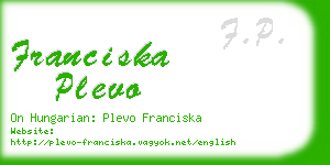 franciska plevo business card